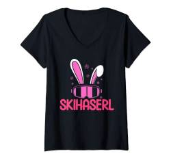 Damen Skihaserl Skihaserl Apres Ski T-Shirt mit V-Ausschnitt von Apres Ski Damen Kostüm