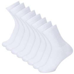 Apricitie 8 Paar Tennissocken Herren Damen,Sportsocken Damen Laufsocken Weiße Socken Damen Herren,36-44 von Apricitie