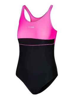 Aqua Speed Badeanzug Wettkampf Mädchen Kinder 11/12 Jahre | Schwimmanzug Kind | schwarz rosa Badebekleidung mit UV-Schutz | Swimsuits One Piece Kids | 19 Black - pink | Emily von Aqua Speed