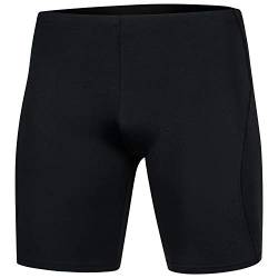 Aqua Speed Badehose Knielang Herren + gratis eBook | Wettkampf Schwimmhosen eng Männer | Jammer Swimwear Men | UV Badepants | Blake, Gr. L, Schwarz von Aqua Speed