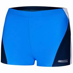 Aqua Speed Badehose für Herren + gratis eBook | Kurze Schwimmhosen eng Männer | Mens Swimwear | Kastenbadehose | Alex, Gr. XL, 254 Blue White Navy von Aqua Speed