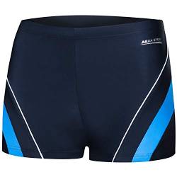 Aqua Speed Badehose kurz für Herren + gratis eBook | Kastenbadehose Männer | Moderne Schwimmhose | UV Badepants | Dennis, Gr. XL, 42 Navy Blue von Aqua Speed