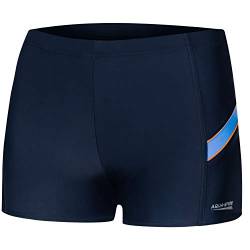 Aqua Speed Badehose kurz für Herren + gratis eBook | UV Boxer Schwimmhose | Badepants | Männer Swimwear | Wiliam, Gr. XXXL, 432 Navy Blue orange von Aqua Speed