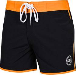 Aqua Speed Badehosen Herren + gratis eBook | Schwimmhosen | Badeshorts | Schwimmshorts | Swim Trunks | Baden Shorts Schwarz Orange, Gr. XS | Axel von Aqua Speed