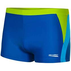 Aqua Speed Enge Badehosen Herren + gratis eBook | UV Schwimmhose Männer | Blaue Kastenbadehose | Badepants | Dario, Gr. L, 28 Blue Light Blue Green von Aqua Speed