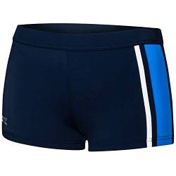 Aqua Speed Kastenbadehose für Männer + gratis eBook | Moderne Schwimmhose Herren | Badehose | UV Schwimmbekleidung | Amos, Gr. M, 42 Navy Blue White von Aqua Speed