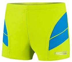 Aqua Speed Kurze Badehose für Jungen + gratis eBook | Schwimmhose Jungs | UV Badebekleidung | Kastenbadehose Junge | 82. Grün Blau Gr. 116 | Andy von Aqua Speed