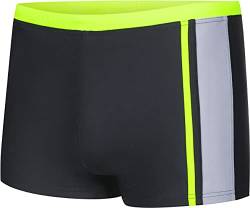 Aqua Speed Max Jungen Badehose | Schwimmhose | 110-152 cm | Modern UV-Schutz | Chlor resistent | Kordelzug 138. Schwarz/H.Grün/Grau - Max Gr. 146 von Aqua Speed