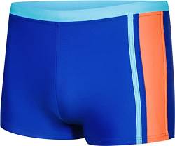 Aqua Speed Max Jungen Badehose | Schwimmhose | 110-152 cm | Modern UV-Schutz | Chlor resistent | Kordelzug 24. Marineblau/H.Blau/Orange - Max Gr. 146 von Aqua Speed