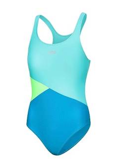 Aqua Speed Pola Badeanzug Mädchen | Einteiler | 104-158 | UV-Schutz | Blickdicht | Chlorresistent | Anti-Pilling | Schwimmanzug Blue - Turquoise - Light Green - 28 Gr. 134 von Aqua Speed