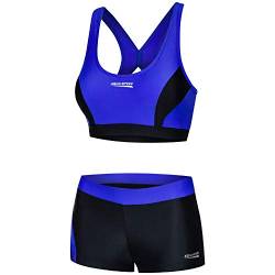 Aqua Speed Sport Bikini Set | Zweiteiler | Bathing Suits Women | 2-Piece Swimsuit | sportliche Bademode | Schwimmbikini schwarz-blau für Mädchen | Schwimmen | Gr. 36, 14 Black - Blue | Fiona von Aqua Speed