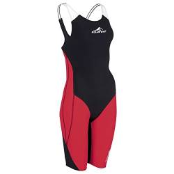 Aquafeel Mädchen I-NOV N2K Rückenfrei Wettkampf Schwimmanzug - Schwarz/Rot (26) von Aquafeel