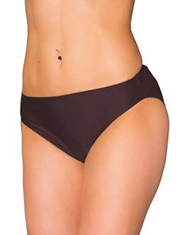 Aquarti Damen Bikini Hose mit mittelhohem Bund, Farbe: Braun, Größe: 40 von Aquarti