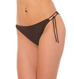 Aquarti Damen Bikinihose Seitlich Gebunden Bikinislip Brazilian Style, Farbe: Braun, Größe: 38 von Aquarti