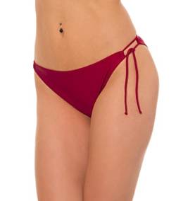 Aquarti Damen Bikinihose Seitlich Gebunden Bikinislip Brazilian Style, Farbe: Dunkelrot, Größe: 42 von Aquarti