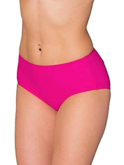 Aquarti Damen Bikinihose mit Mittelhohem Bund, Farbe: Pink, Größe: 46 von Aquarti