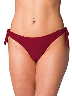 Aquarti Damen Tanga Bikinihose Seitlich Gebunden Brazilian, Farbe: Dunkelrot, Größe: 42 von Aquarti