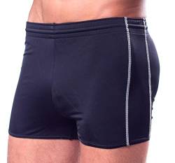 Aquarti Herren Badehose mit Kordelzug Gummibund, Farbe: Schwarz/Ecru, Größe: XL von Aquarti