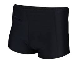 Aquarti Herren Badehose mit Reißverschlusstasche Badeshorts, Farbe: Schwarz, Größe: 5XL von Aquarti