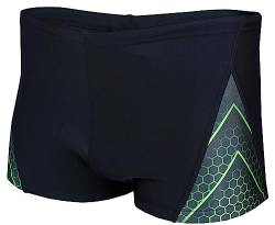 Aquarti Herren Kurze Badehose mit Streifen, Farbe: 18602 Schwarz/Grün, Größe: 7XL von Aquarti