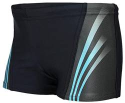 Aquarti Jungen Schwimmhose Kontrastfarbige Einsätze, Farbe: 16101 Schwarz/Blau, Größe: 122 von Aquarti