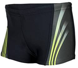 Aquarti Jungen Schwimmhose Kontrastfarbige Einsätze, Farbe: 16101 Schwarz/Grün, Größe: 128 von Aquarti