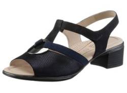 Sandalette ARA "LUGANO" Gr. 7 (40,5), blau (dunkelblau) Damen Schuhe Sandaletten von Ara