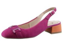 Slingpumps ARA "GRAZ" Gr. 2,5, pink (pink, orange) Damen Schuhe Riemchenpumps von Ara
