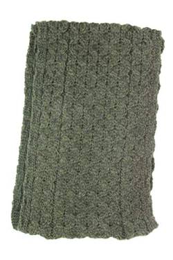 100% Merino Wolle Aran Handwerk Honeycomb Schal Armeegrün 64 von Aran Crafts