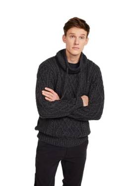 Aran Woollen Mills Pullover Jumper mit Kordeln aus Merino Wolle für Herren von Aran Woollen Mills