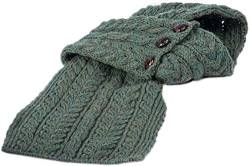 Irischer Loop-Schal für Damen, hergestellt in Irland, 100% Merinowolle (Connemara Green) von Aran Woollen Mills
