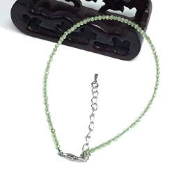32 Farben Damen-Armband, modisch, 2 mm, kleine facettierte Perlen, natürliches Kristall-Lapislazuli-Turmalin-Perlenarmband, Schmuck, weißer Zirkon, 15–18 cm Armband (Farbe: Lila, Größe: 15–18 cm Armba von Arazi
