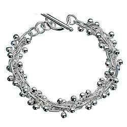 Armband Silber Glatte Traubenperlen Kettenarmband for Frauen Hochzeit Party Charm Schmuck von Arazi