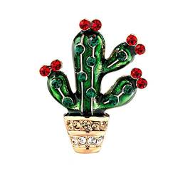 Brooch Exquisite Life Essential Personality Alloy Dripping Green Plant Cactus Brooch Brooch von Arazi