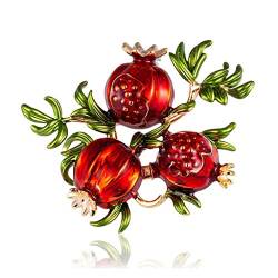 Brooch Exquisite Life Essential Personality Alloy Green Plant Pomegranate Fruit Brooch Brooch von Arazi
