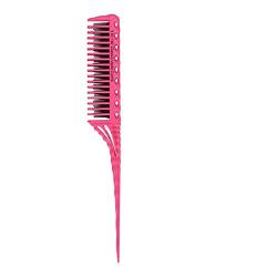 Kamm Haarpflege Tragbarer Kamm Kreative 3-reihige Zahnhaarbürste Feiner Schwanzkamm Haarkamm for Männer und Frauen Haarstyling-Werkzeuge Zubehör Haarbürste (Color : B) von Arazi