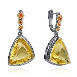 Mode Große Baumeln Ohrringe Gold Farbe Dreieck Zirkon Hochzeit Verlobung Schmuck Ohrringe Ohrringe Stud Set von Arazi