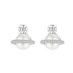 Ohrringe Süßwasser große Perle Sterling Silber Ohrringe weibliche Ohrringe Temperament einfache High-End-Ohrringe Ohrringe for Frauen von Arazi