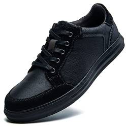 ArcBrothers Business Casual Schuhe Oxford Schuhe für Männer Herren Braun Kleid Schuhe Aktuelle Leder Bequeme Herren Casual Oxford Schuh für Bussines, Schwarz, 42.5 EU von ArcBrothers