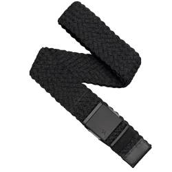 Arcade Belts Futureweave Elastic Belt, Schwarz, 1,5„ breit | Geflochtener, elastischer Gürtel aus recyceltem Polyester mit 3-teiliger Kunststoffschnalle von Arcade