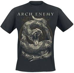 Arch Enemy Deceiver Snake Männer T-Shirt schwarz M 100% Baumwolle Band-Merch, Bands, Nachhaltigkeit von Arch Enemy