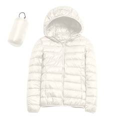 Archedeer Kurze Steppjacke Damen Leichte Übergangsjacke Reißverschluss Stepp Dünne Jacke Frühling Bomberjacke Skijacke Damen College Jacke Female Winterjacke Warme Coat mit Kapuze von Archedeer