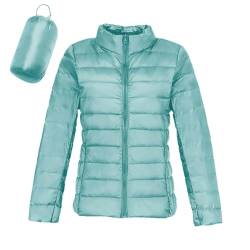 Archedeer Kurze Steppjacke Damen Leichte Übergangsjacke Reißverschluss Stepp Dünne Jacke Frühling Bomberjacke Skijacke Damen College Jacke Female Winterjacke Warme Coat mit Kapuze von Archedeer