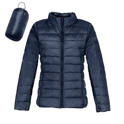 Archedeer Kurze Steppjacke Damen Leichte Übergangsjacke Reißverschluss Stepp Dünne Jacke Frühling Bomberjacke Skijacke Damen College Jacke Female Winterjacke Warme Coat mit Kapuze von Archedeer