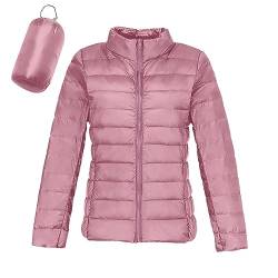 Archedeer Kurze Steppjacke Damen Leichte Übergangsjacke Reißverschluss Stepp Dünne Jacke Frühling Bomberjacke Skijacke Damen College Jacke Female Winterjacke Warme Coat mit Kapuze von Archedeer