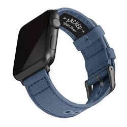 Archer Watch Straps - Canvas-Uhrenarmband für Apple Watch (Jeansblau, Space Grau, 38/40/41mm) von Archer Watch Straps