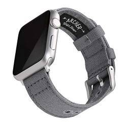 Archer Watch Straps - Canvas-Uhrenarmband für Apple Watch (Schiefergrau, Silber, 38/40/41mm) von Archer Watch Straps