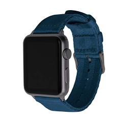 Archer Watch Straps - Premium-Uhrenarmbänder aus Nylon-Sitzgurtmaterial für die Apple Watch (Navy Blau/Space Grau, 38/40/41mm) von Archer Watch Straps