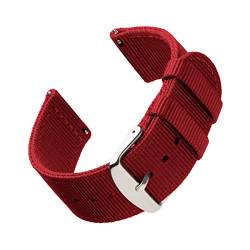 Archer Watch Straps - Premium-Uhrenarmbänder aus Nylon mit Schnellverschluss (Rot, 20mm) von Archer Watch Straps