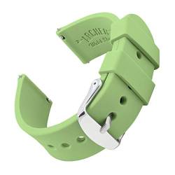 Archer Watch Straps - Uhrenarmbänder aus Silikon mit Schnellverschluss - Grüner Tee, 24mm von Archer Watch Straps